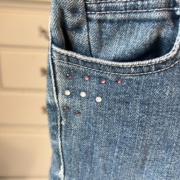 Adjustable Waist Jeans Butterflies Flap Pockets - Picture 3 of 9